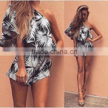 New Fashion Women Holiday Apparel Jumpsuit Printing Palysuit Summer Beach Party Dress Clothing Quality Choice