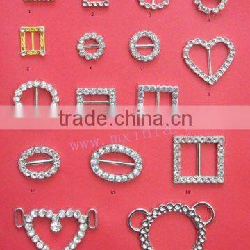 Ribbon rhinestone buckle