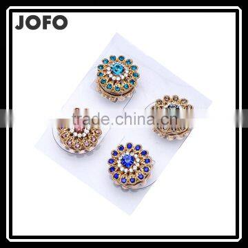 Latest Trendy Design Crystal Flower Lapel Fashion Brooch Hijab Wedding Dress Accessories PDJ0103