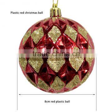 Fanshion christmas hand painted flower and honeycomb glitter snow ball ornaments