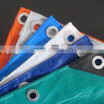 PE Plastic tarpaulin sheet with Aluminum eyelets