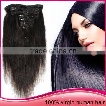 2015 Wholesale price clip in hair extensions Best Quality Remy Straight Clip In Hair Extension