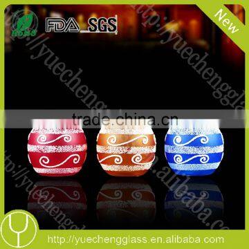 bubble clear glass ball tealight candle holder flower shaped