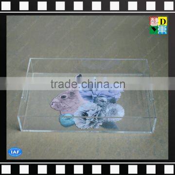 New Design Clear Acrylic Serving Trays With Priting Pattern for Sale