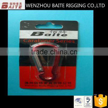 Red Aluminum D Shaped Carabiner Snap Hook Rigging Hardware photo-3