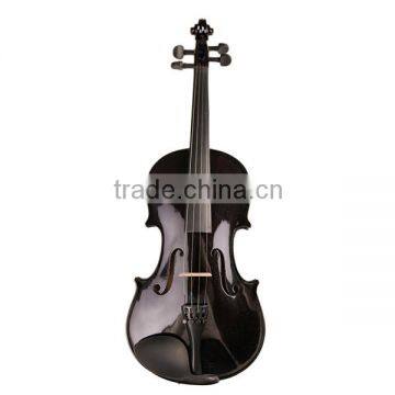 Black Color Violin Solid Wood 4/4 3/4 1/2 1/4 Master Violin With Case Sale in China photo-2
