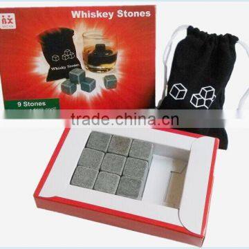 Popular 9 pcs Set Christma Box Whisky Whiskey Stone Ice Cube