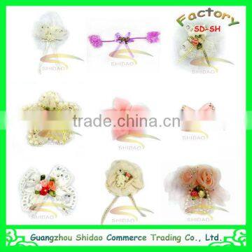 Wholesale various color chiffon flower applique decoration flower for hair accessories