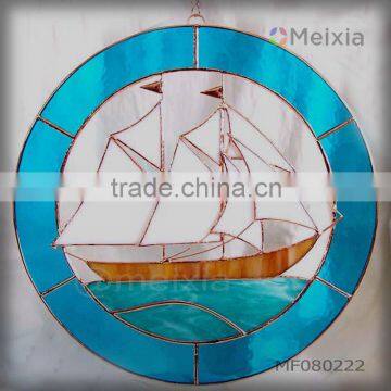 MF080222 china wholesale tiffany style stained glass panel for indoor or outdoor window decoration piece