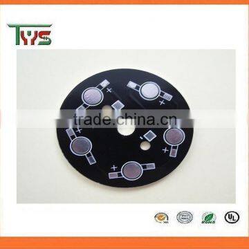 Black & White soldermask aluminum pcb with 1 layer and 1oz copper thickness