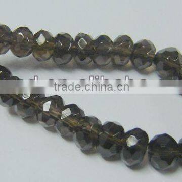 Stone smoky quartz button faceted jewelry beads