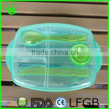 Custom Logo BPA Free Plastic Food Container 3 Compartment Microwave photo-6