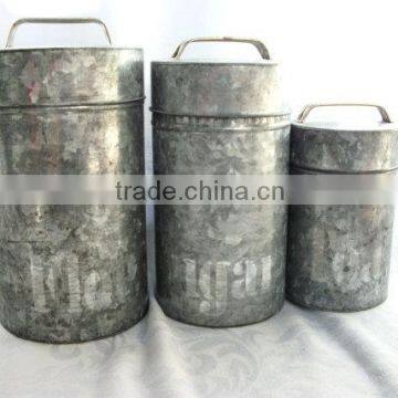 Kitchen Container, Galvanised Iron Container, Decorative Iron Storage Box