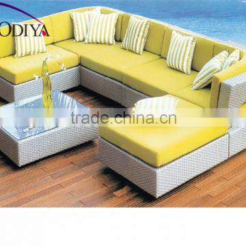 Outdoor rattan garden corner sofa set furniture