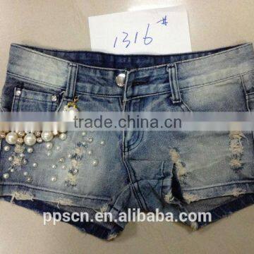 New arrival hot sell high waisted denim shorts , cheap denim shorts wholesale China