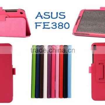 High Quality Stand Leather case ,Magnetic Folio PU Leather case For Asus FE380