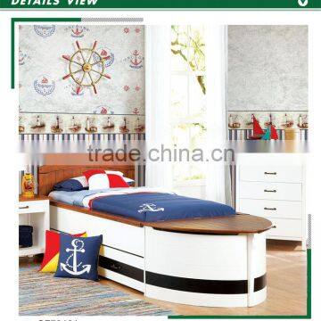 Hot Sale Printing Non Woven Wallpaper, Grey for Kids Nautical Wall Mural for Kids Bedroom , Decoration Wall Decal Supplier