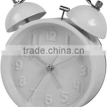 3D scale 3.5" metal bell alarm clock, three-dimensional dial bell alarm clock