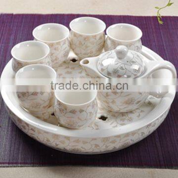 Family Kitchen Teaware With Gift Package and Porcelain Teapot Ceramic Teaset Teacup and Clay Tea Tray photo-2