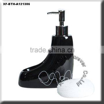 black porcelain ceramic liquid hand sanitizer dispenser