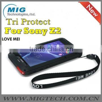 7 colors LOVE MEI Powerful for Sony Z2 case , Shockproof Waterproof Rugged Gorilla