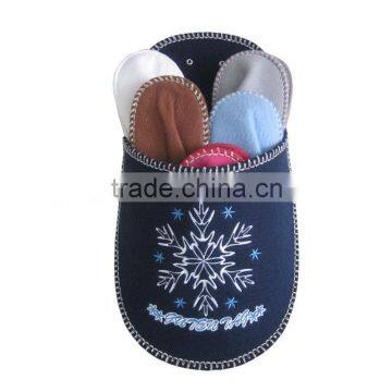 close toe felt slipper set