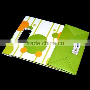 2016 Green Luxury Shopping Paper Bag With Ribbon Handle photo-4