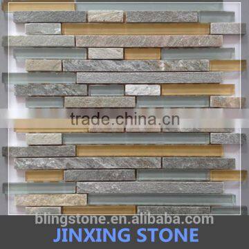 golden select glass and stone mosaic wall tiles