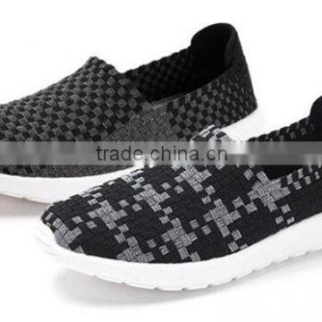 China Factory Handmade Woven Elastic Casual Shoes