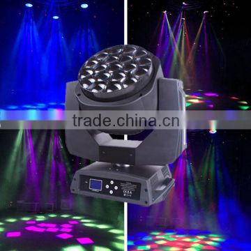 19*15W RGBW 4 IN 1 ZOOM Bee eye led moving head light