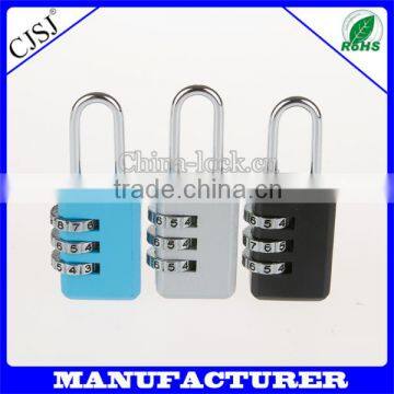 Factory Directly sale zinc alloy lock bag padlock with 3 digits