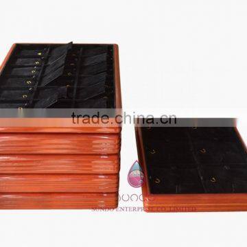 High-end Glossy Stackable Wooden Jewelry Display Tray photo-6