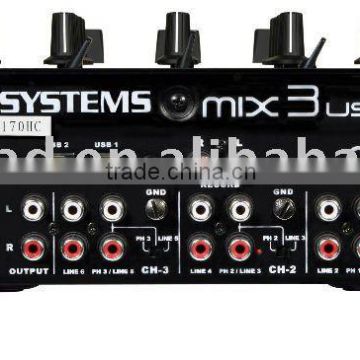 Professional Audio DJ mixer MIX3 USB