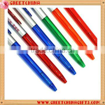Custom Colorful Transparent Barrel Press Plastic Pen photo-6