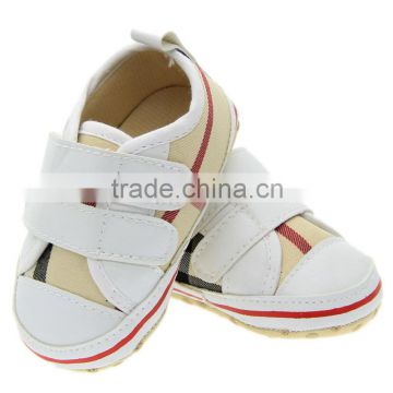 Soft non slip bottom Baby Shoes Mens Plaid Cotton not direct manufacturers dn053