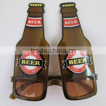 Promotional brown beer bottle Sunglasses, Party eye glasses, Eye glassess with customized shape