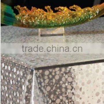 Elegant vinyl table cloth,transparent table cover