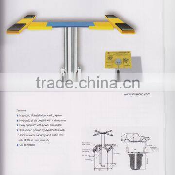 Pneumatic and hydraulic single post inground lift hoist CE certificate