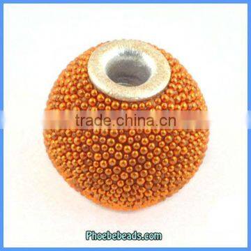 Wholesale Round Orange Indonesia Resin Spacer Beads PCB-M100555