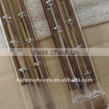 Double ended halogen lamp in industrial heater