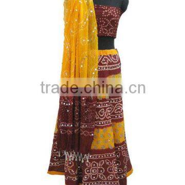 Buy Jaipuri Bandhej Cotton Lehenga Choli photo-2