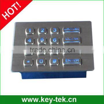 16 Keys IP65 Dynamic Waterproof Keypad With Backlight photo-2