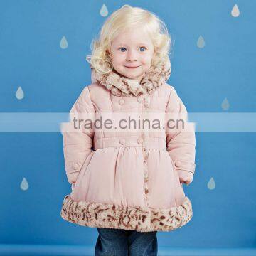 DB2698 dave bella 2015 winter infant coat baby padded jacket girls padded outwear girls down coat jacket