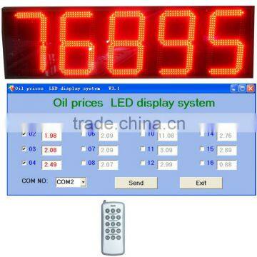 LED petrol price sign gas station price sign oil price red color 12inch