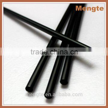 Mengte 7mm Hard Plastic Black Drinking Straw