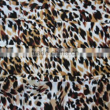 Chinese Factory 100% Rayon Popular Design Leopard Printed Woven Fabric For T-Shirt