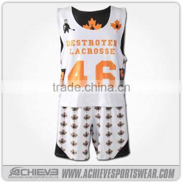 Custom Sublimation Lacrosse Shooting Shirt&dye Sublimation Lacrosse Jersey&sublimation Lacrosse Reversible Jerseys photo-4