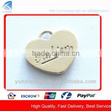 CD8922 Custom Engraved Logo Heart Shaped Metal Pull