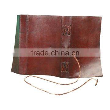 Simple Classic Genuine Leather Journal With Blank Craft Paper Brown Handmade Leather photo-3