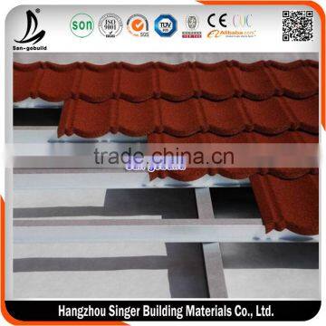 2016 Building Material Classical Colorful Stone Coated Metal Roof Tile Factory in China